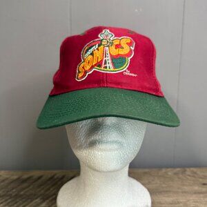 Vintage 1994 Seattle Super Sonics LOGO 7 Brand Snapback Key Arena Cap Youth
